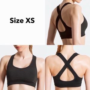 NEW Black Padded Crossback Sports Bra